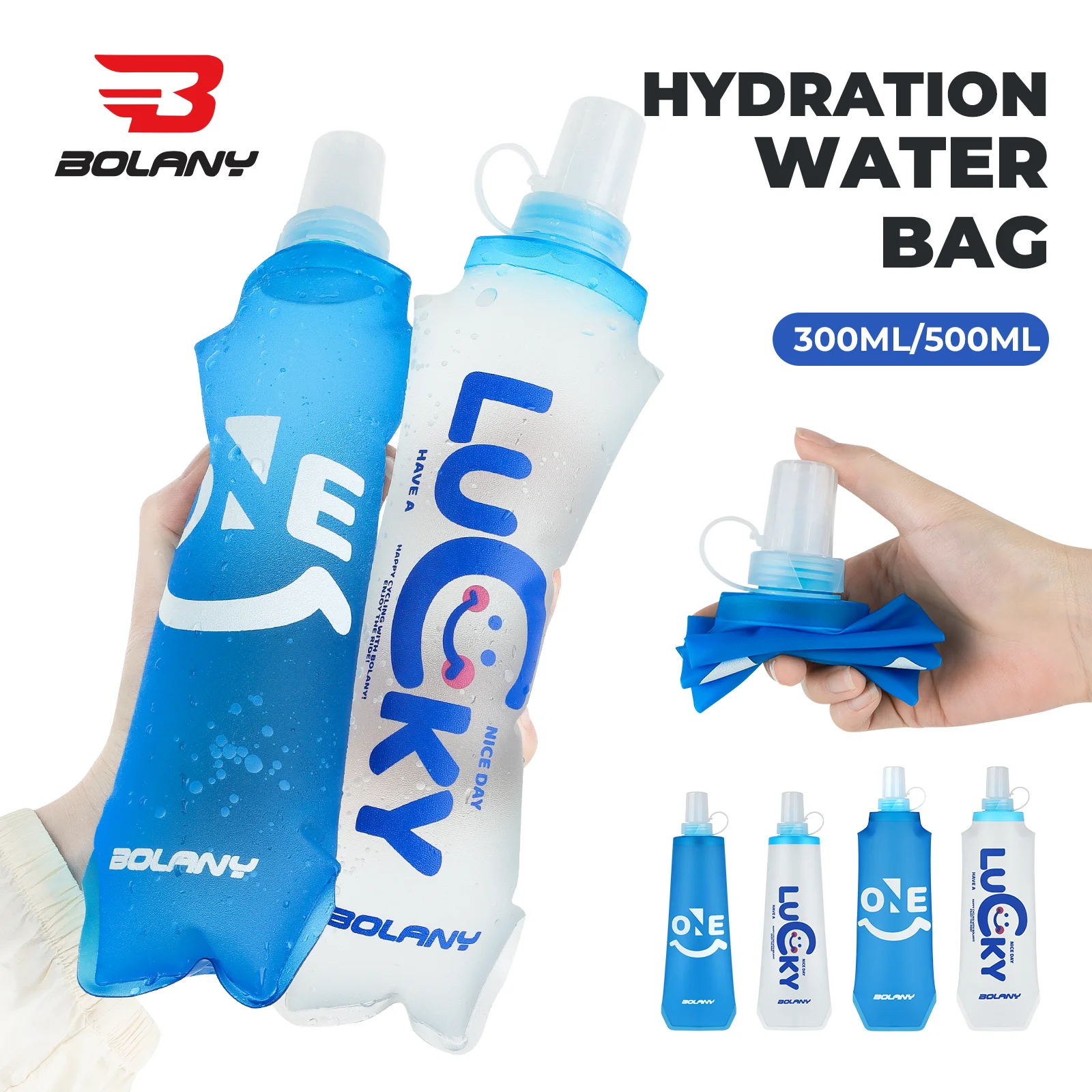 BOLANY 300/500ml Water Bottle TPU Portable Folding Soft Flask Sport Water Bottle Outdoor Sport Camping Running Sport Bicycle
BOLANY 300/500ml Water Bottle TPU Portable Folding Soft Flask Sport Water Bottle Outdoor Sport Camping Running Sport Bicycle