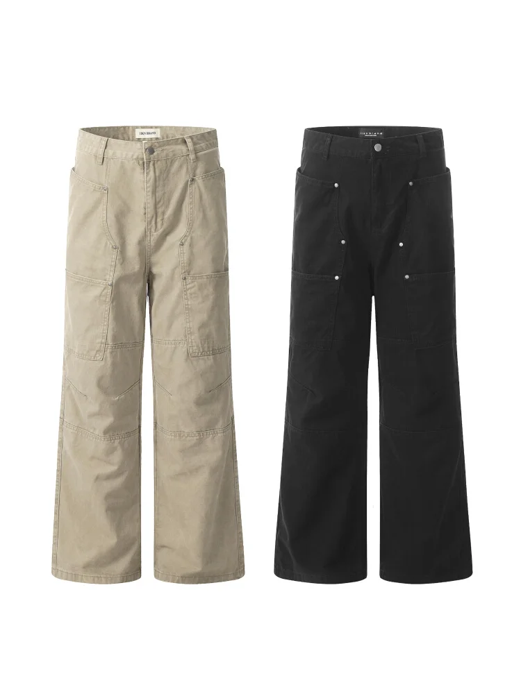 Retro American High Street Rivet Logging Workwear Jeans Loose Straight Leg Cleanfit Casual Long Trousers for Men And Women
Retro American High Street Rivet Logging Workwear Jeans Loose Straight Leg Cleanfit Casual Long Trousers for Men And Women