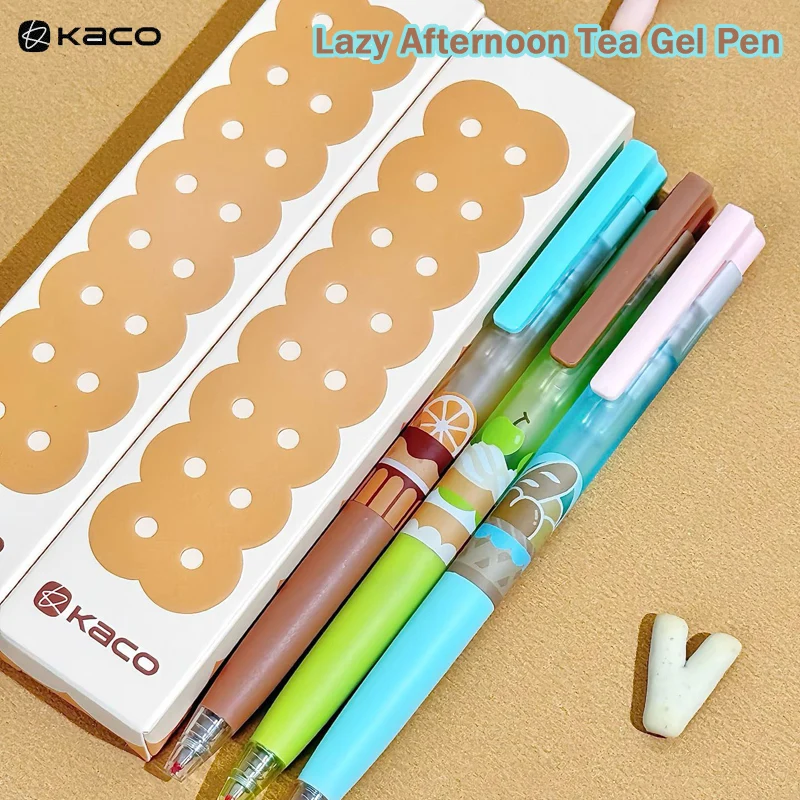 KACO K7 Lazy Afternoon Tea Gel Pen Quick-Dry Macaron Color Pen for Exam,Smooth Writing School Supplies,Aesthetic Stationery Gift
KACO K7 Lazy Afternoon Tea Gel Pen Quick-Dry Macaron Color Pen for Exam,Smooth Writing School Supplies,Aesthetic Stationery Gift