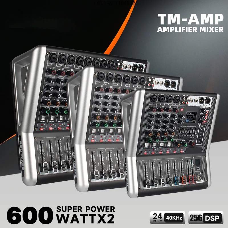 16 DSP Effects for Small Stage Event Professional TM-AMP 4/6/8Channel Active Mixing Console Built-in Power Amp
16 DSP Effects for Small Stage Event Professional TM-AMP 4/6/8Channel Active Mixing Console Built-in Power Amp