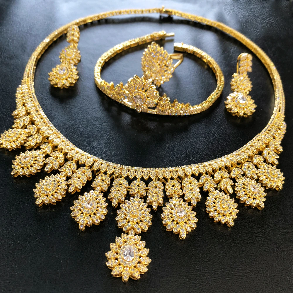 Missvikki Shiny Full CZ Luxury Necklace Bracelet Earrings Ring Jewelry Sets for Women Wedding Jewelry High Quality Lady Gift
Missvikki Shiny Full CZ Luxury Necklace Bracelet Earrings Ring Jewelry Sets for Women Wedding Jewelry High Quality Lady Gift