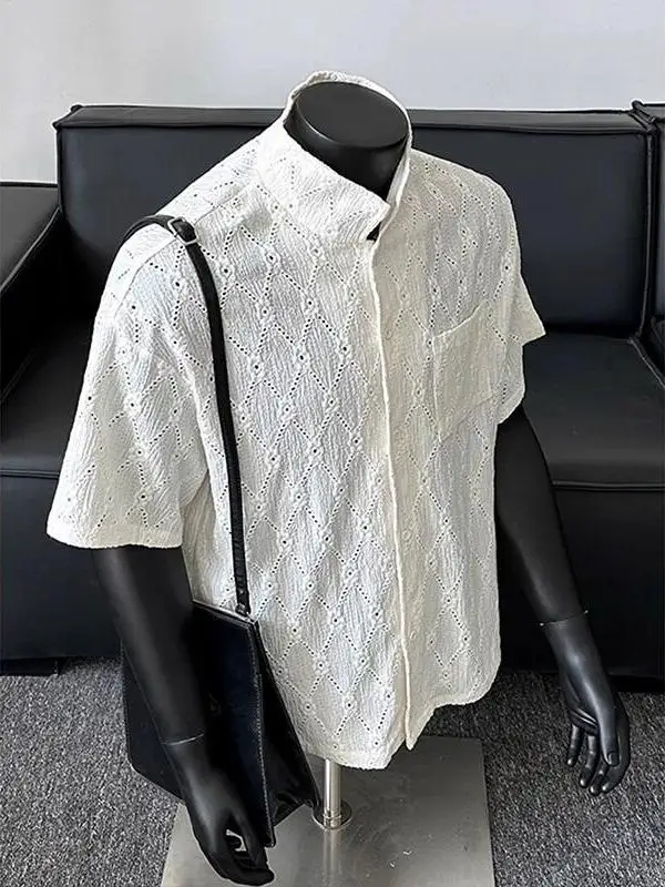 Summer Large Size 250 Pounds Cuban Collar Hollow out Short Sleeve Men's Shirt Half Sleeve Body Shirt Casual Style Polyester F...
Summer Large Size 250 Pounds Cuban Collar Hollow out Short Sleeve Men's Shirt Half Sleeve Body Shirt Casual Style Polyester F...