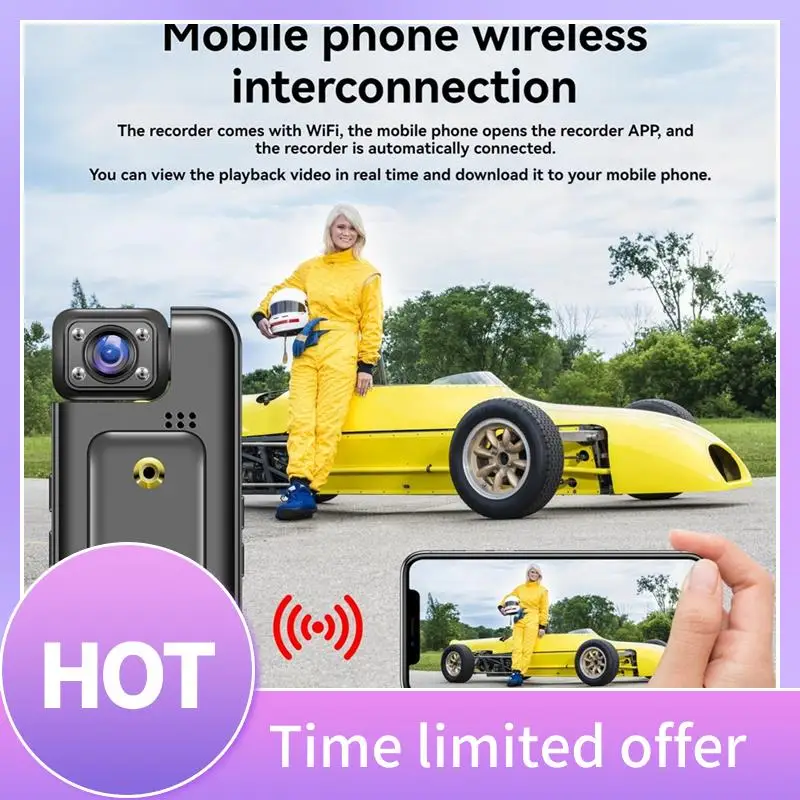 B68A Wifi Mini Camera 4K HD Digital Video Recorder 180° Rotatable Lens Portable Action Camera Recorder 64G
B68A Wifi Mini Camera 4K HD Digital Video Recorder 180° Rotatable Lens Portable Action Camera Recorder 64G