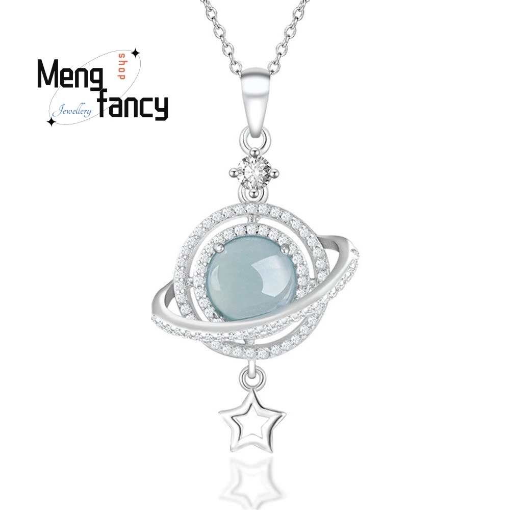 Natural Jadeite Blue Water Dream Planet Ice Jade Pendant Simple Elegant High-grade Exquisite Luxury Quality Jewelry Holiday Gift
Natural Jadeite Blue Water Dream Planet Ice Jade Pendant Simple Elegant High-grade Exquisite Luxury Quality Jewelry Holiday Gift