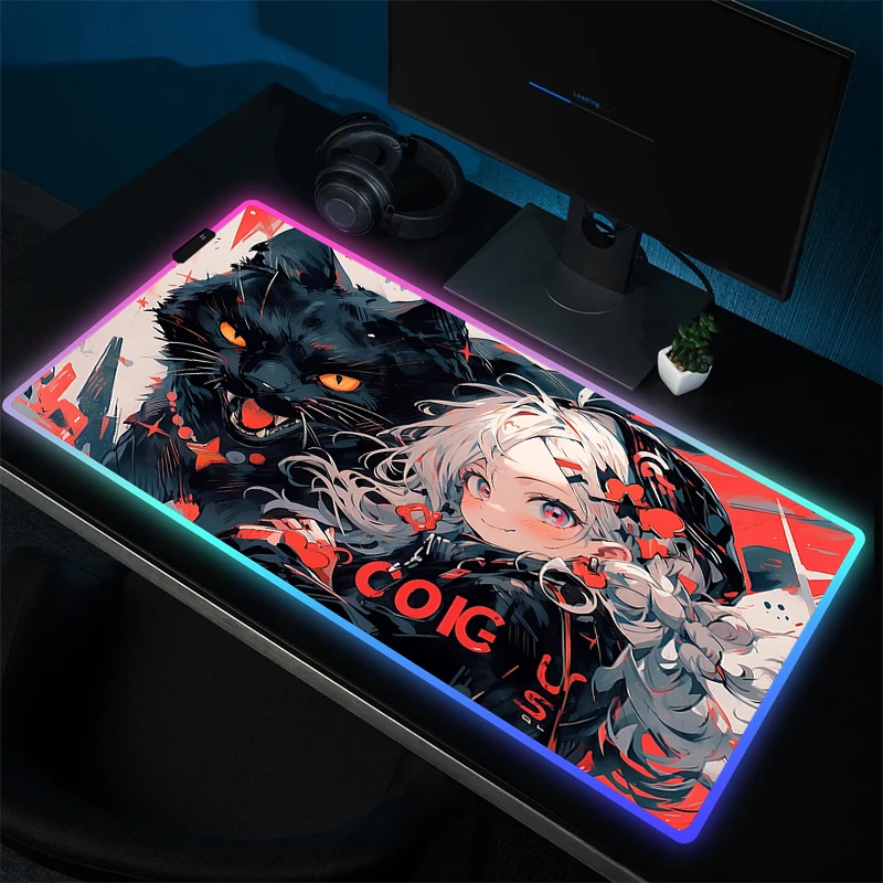 RGB Kawaii Mouse Pad LED HD Print Mousepad Gamer Mouse Mat Anime Large Desk Mat Gaming Keyboard Pads Game Rubber Accessories XL
RGB Kawaii Mouse Pad LED HD Print Mousepad Gamer Mouse Mat Anime Large Desk Mat Gaming Keyboard Pads Game Rubber Accessories XL