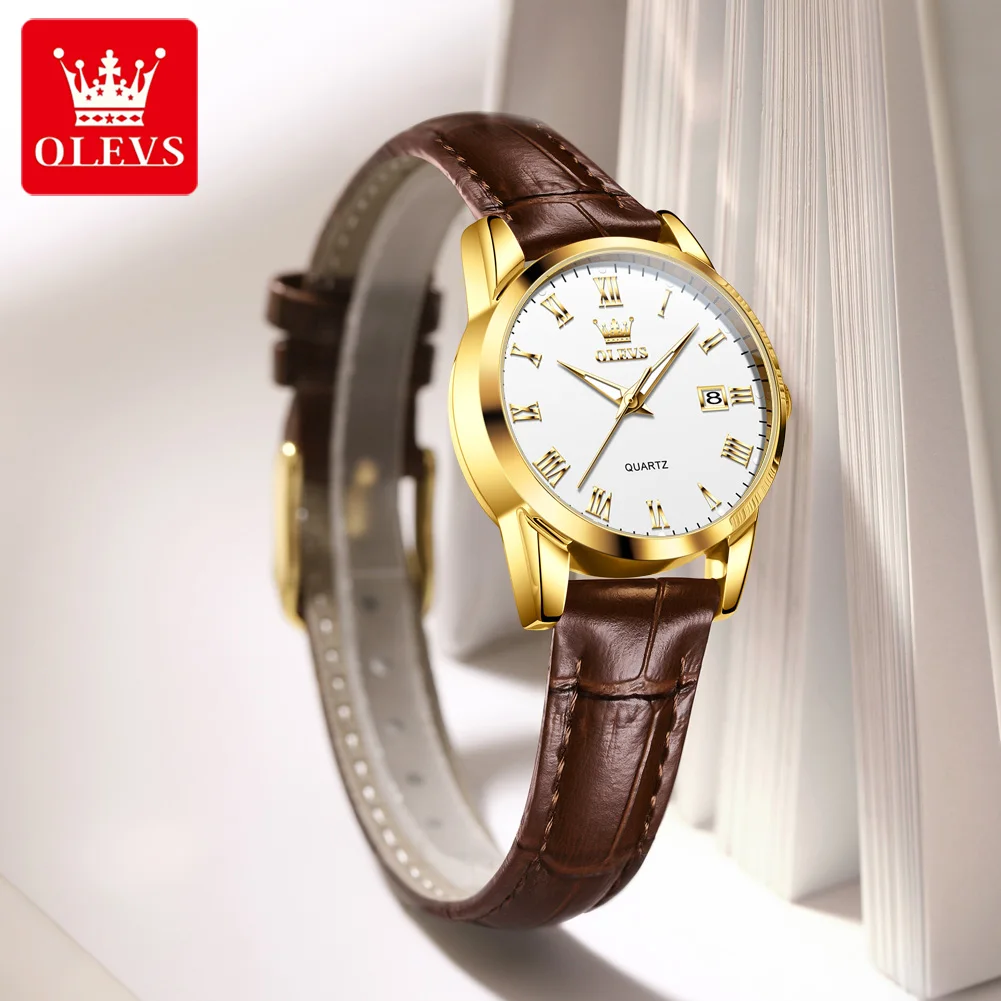 OLEVS 5892 Quartz Watches for Women Elegant Leather Strap Classic Dual Calendar Simple Waterproof Luminous Business Ladies Watch
OLEVS 5892 Quartz Watches for Women Elegant Leather Strap Classic Dual Calendar Simple Waterproof Luminous Business Ladies Watch