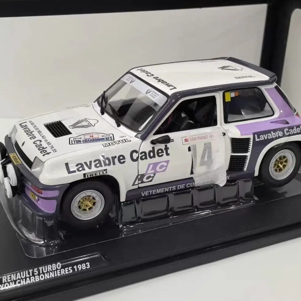 SOLIDO 1/18 RENAULT 5 #1 Renault Rally Car Model with Front Wheel Steering