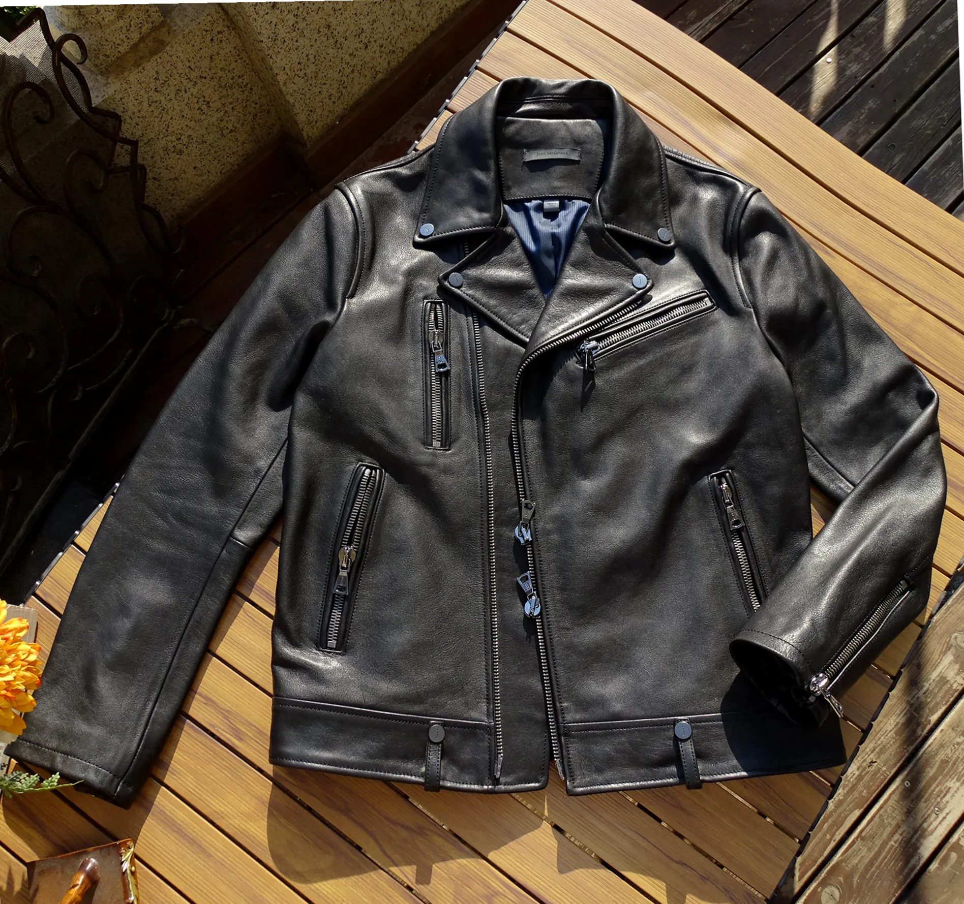 Slim Fit Man's Genuine Leather Jacket Natural Real Cowhide Motor Coat for Male Spring and Autumn Clothes Windbreaker Black 4XL
Slim Fit Man's Genuine Leather Jacket Natural Real Cowhide Motor Coat for Male Spring and Autumn Clothes Windbreaker Black 4XL