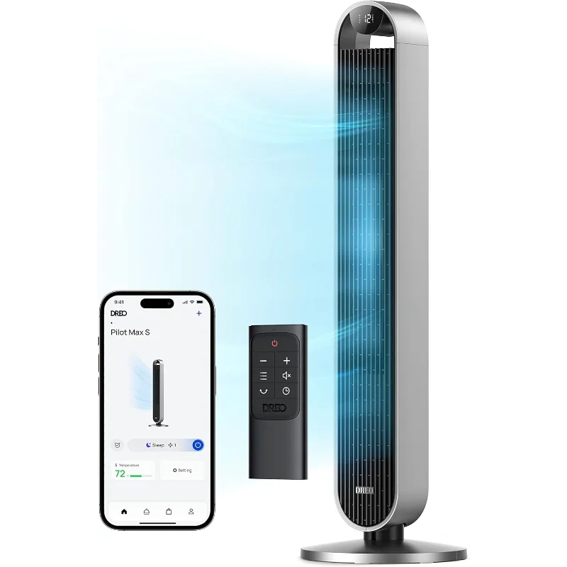 Башенный вентилятор Dreo для спальни, 42 дюйма 120 ° Осциллирующий вентилятор, тихий двигатель постоянного тока 25 дБ, скорость 28 футов/с, безлопастной вентилятор 
Башенный вентилятор Dreo для спальни, 42 дюйма 120 ° Осциллирующий вентилятор, тихий двигатель постоянного тока 25 дБ, скорость 28 футов/с, безлопастной вентилятор