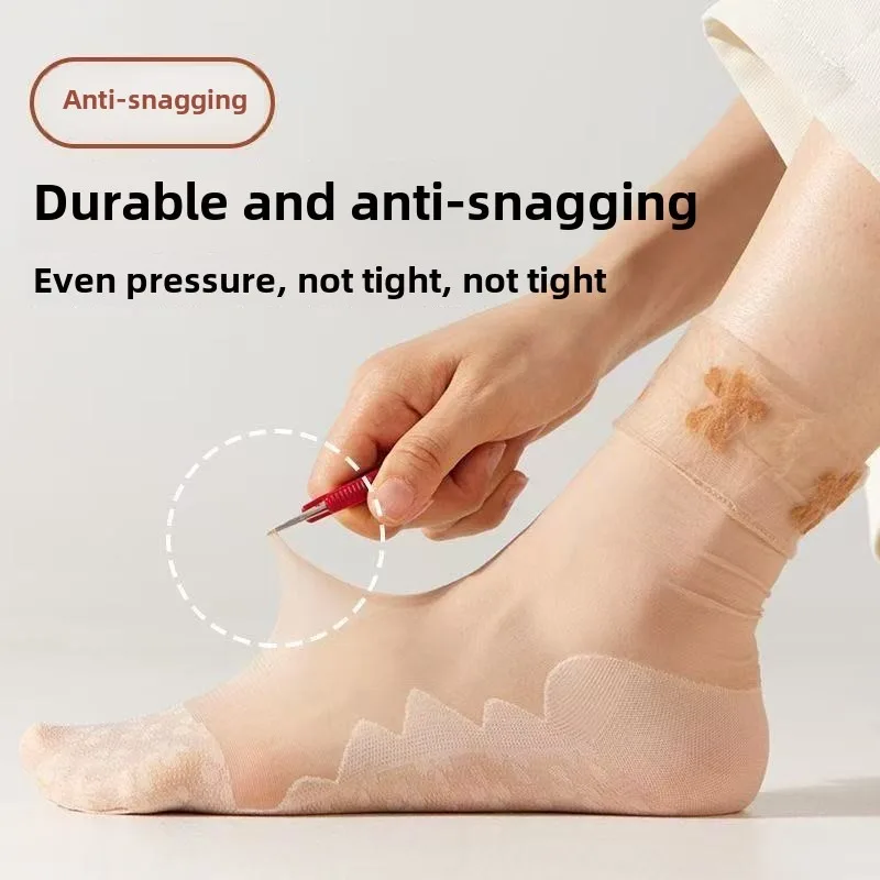Summer loose flower short stockings women's ultra-thin breathable anti-hook silk mid-tube wide-mouth confinement socks 
Summer loose flower short stockings women's ultra-thin breathable anti-hook silk mid-tube wide-mouth confinement socks