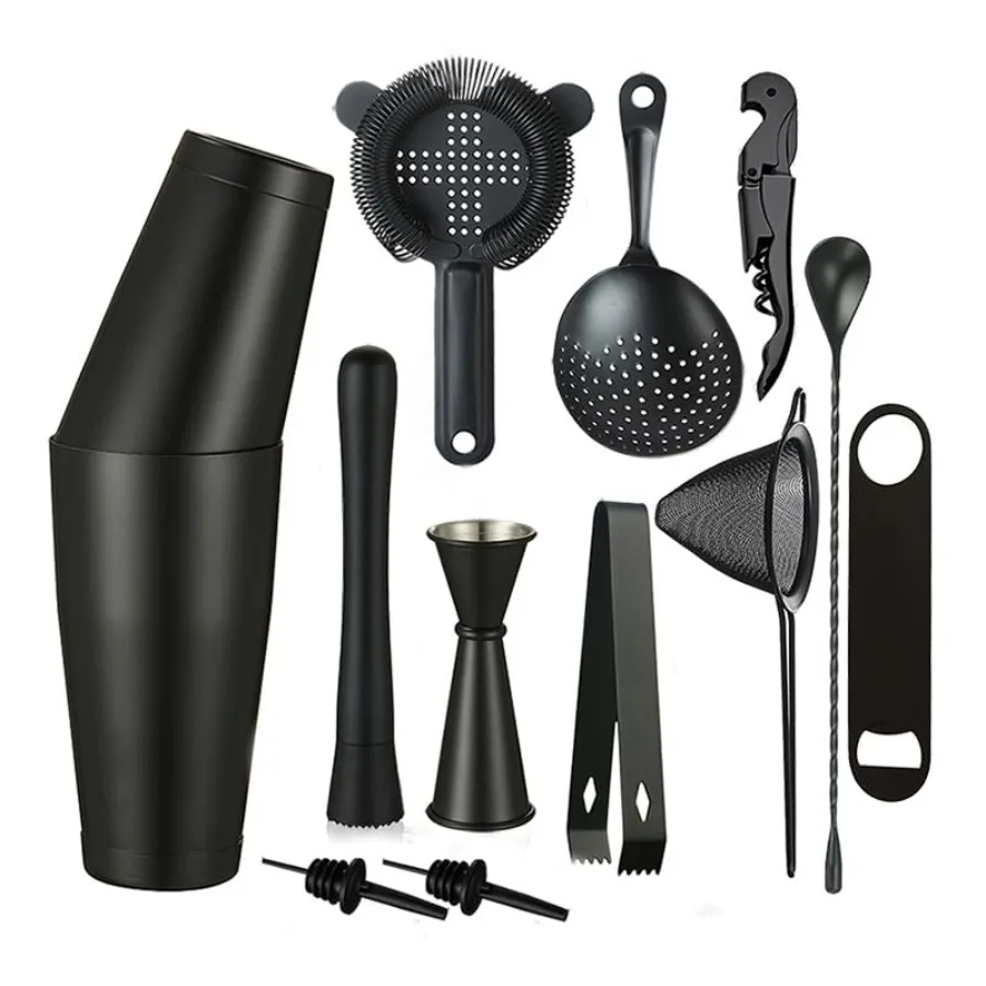 Cocktail Shaker Set - 13-Piece Bar Accessories Kit w/Weighted Boston Shaker Strainer Jigger Muddler Mixing Spoon and More - Hom
Cocktail Shaker Set - 13-Piece Bar Accessories Kit w/Weighted Boston Shaker Strainer Jigger Muddler Mixing Spoon and More - Hom