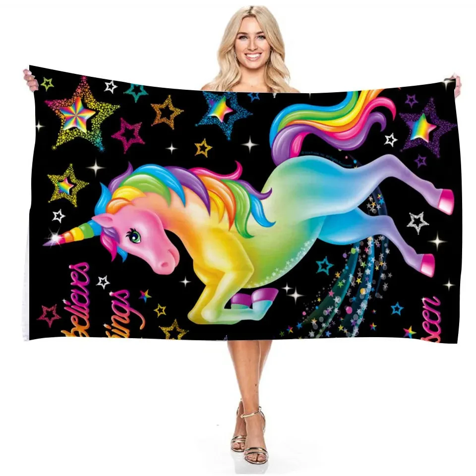 Unicorn High Quality Adult Luxury Beach Towel Creative Cute Cartoon Quick Dry Towels For Swimming Shower Water Absorbent Yoga
Unicorn High Quality Adult Luxury Beach Towel Creative Cute Cartoon Quick Dry Towels For Swimming Shower Water Absorbent Yoga