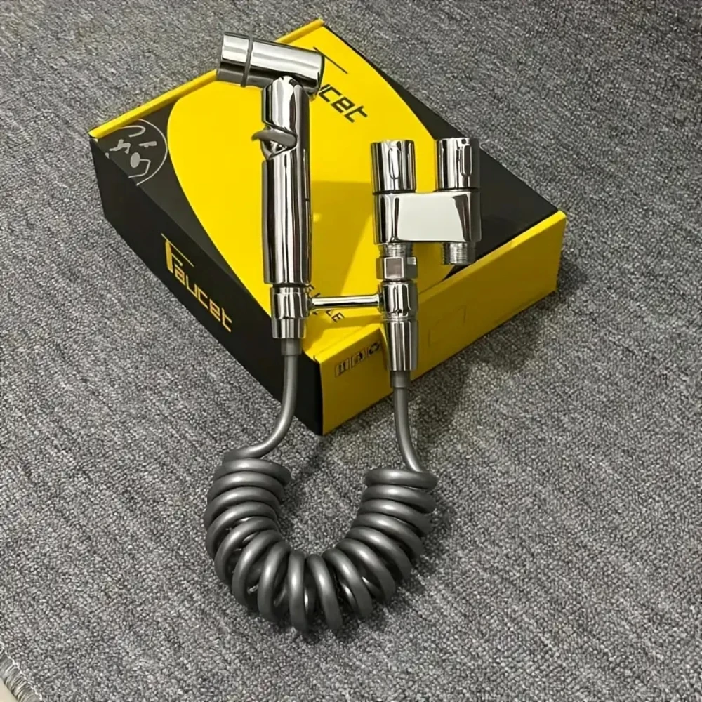 Stainless Steel Handheld Bidet Sprayer Set with Dual Mode Nozzle - Perfect for Bathroom Cleaning And Toilet Flushing.
Stainless Steel Handheld Bidet Sprayer Set with Dual Mode Nozzle - Perfect for Bathroom Cleaning And Toilet Flushing.