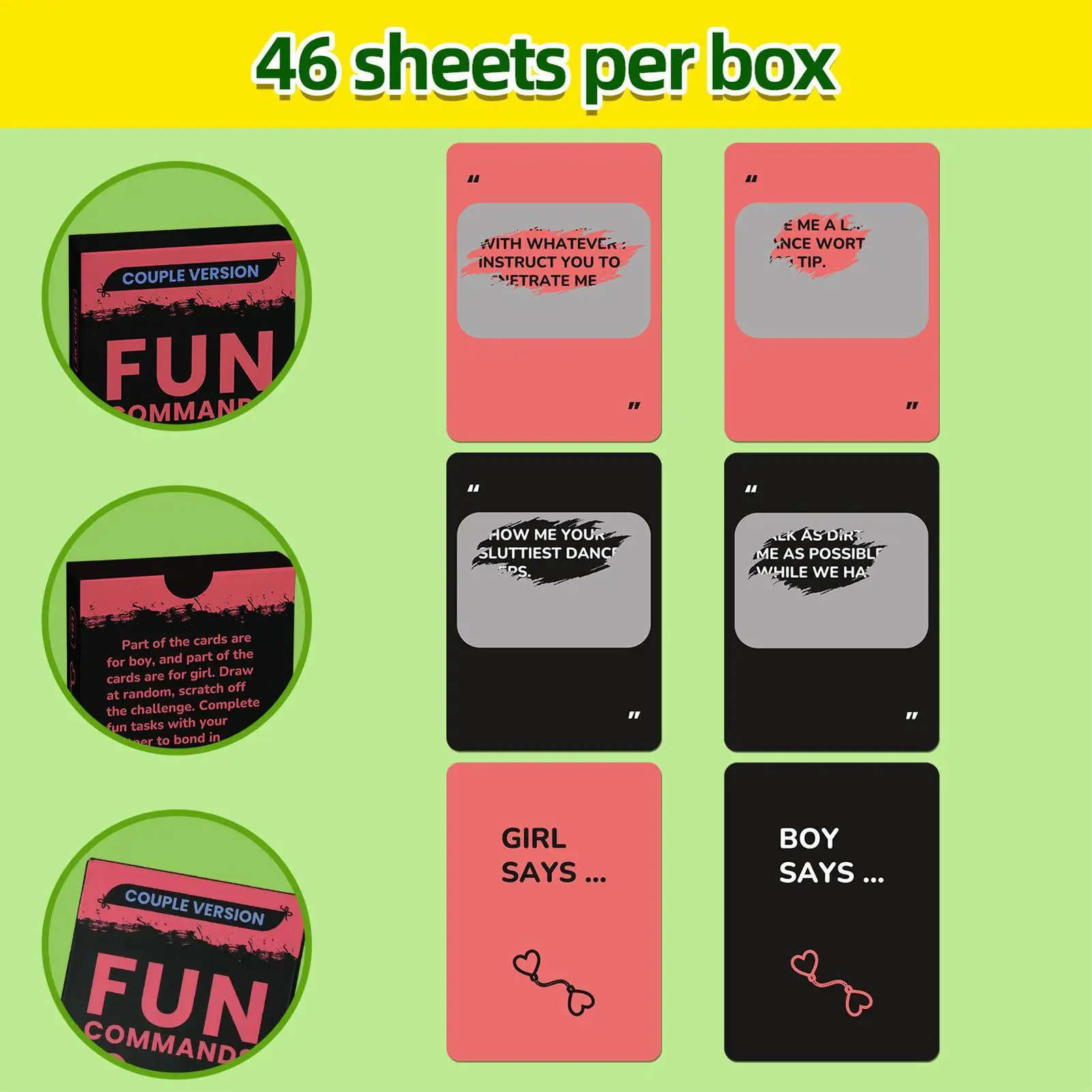 Карты для беседы пар, 46 шт., карты для парных вопросов, портативная колода, набор для дня рождения, свиданий, свадьбы, спальни, Рождества
Карты для беседы пар, 46 шт., карты для парных вопросов, портативная колода, набор для дня рождения, свиданий, свадьбы, спальни, Рождества