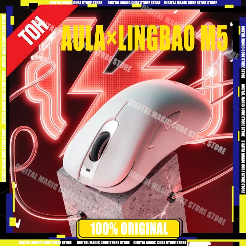 Aula×Lingbao M5 Mouse Magnetic Attraction Wireless Bluetooth 2.4G Three Mode Ergonomics Key Macro Program E-sports PC Gaming
Aula×Lingbao M5 Mouse Magnetic Attraction Wireless Bluetooth 2.4G Three Mode Ergonomics Key Macro Program E-sports PC Gaming