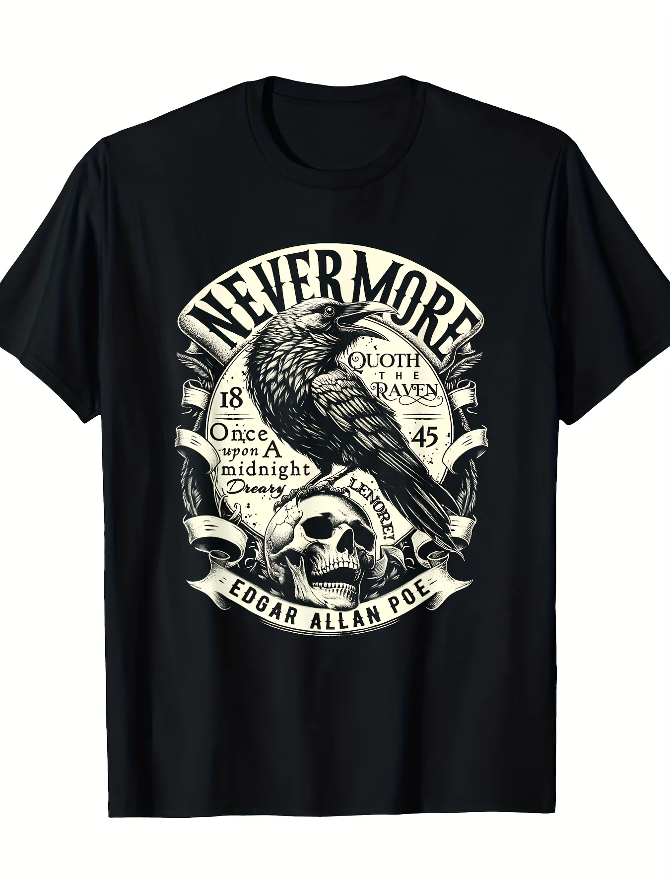 Edgar Allan Poe 'Nevermore' Raven T-Shirt 100% Cotton O-Neck Short Sleeve Summer Casual Mens T-shirt Streetwear
Edgar Allan Poe 'Nevermore' Raven T-Shirt 100% Cotton O-Neck Short Sleeve Summer Casual Mens T-shirt Streetwear