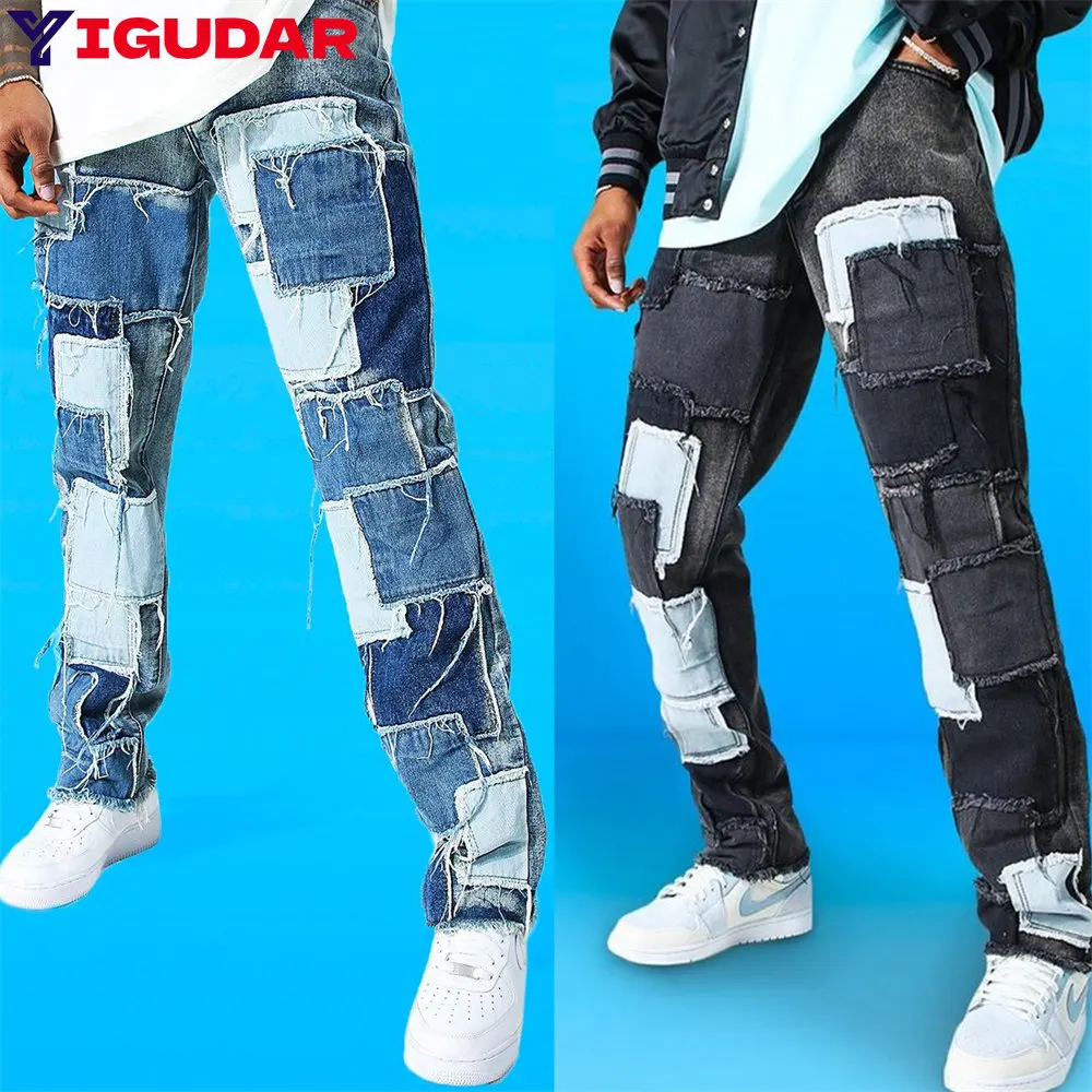 Новые мужские джинсы Slim Patchwork Color lump Skinny Cacual Designer Черные синие Прямые длинные брюки Мото и байкерские уличные брюки мужские
Новые мужские джинсы Slim Patchwork Color lump Skinny Cacual Designer Черные синие Прямые длинные брюки Мото и байкерские уличные брюки мужские