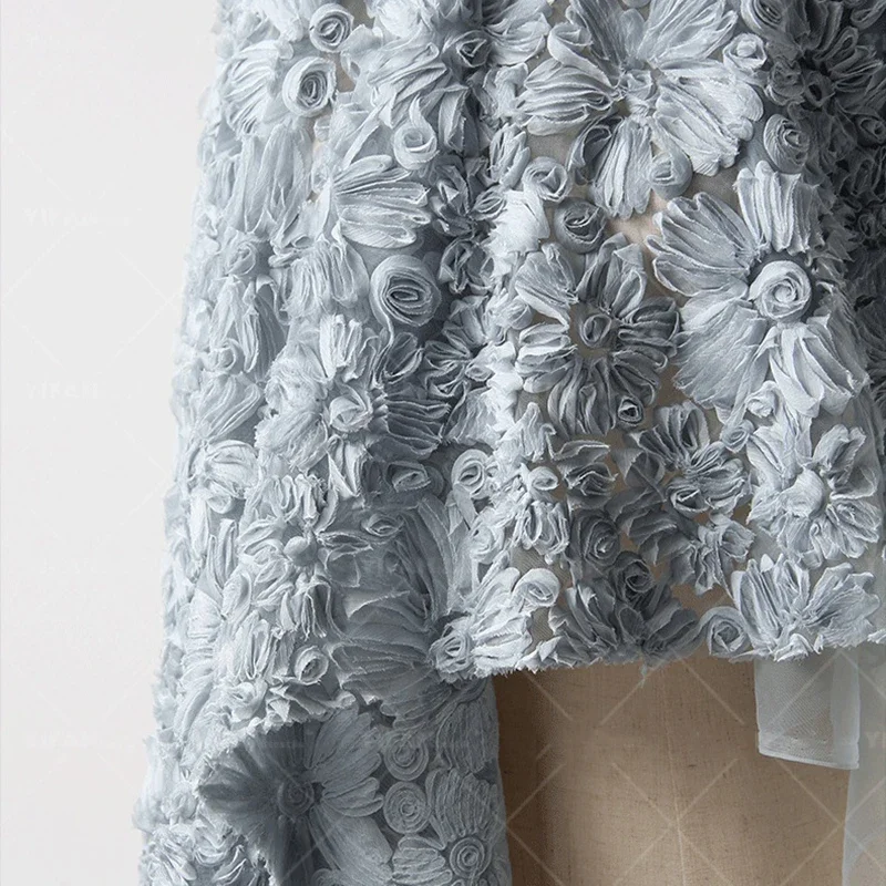 Latest high-quality, high-density hollow 3D floral embroidered lace fabric for wedding dresses and designer clothing
Latest high-quality, high-density hollow 3D floral embroidered lace fabric for wedding dresses and designer clothing