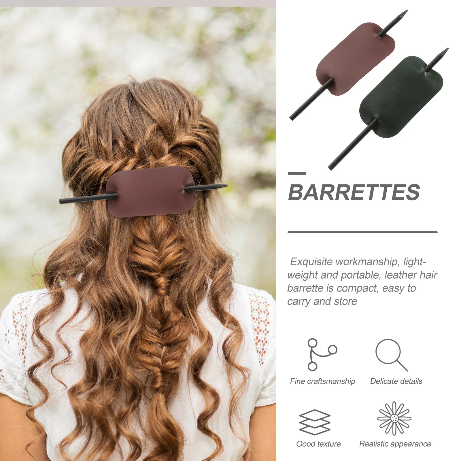 2pcs Pu Wrap Bun Cuff Ponytail Holder Barrette Stick High Bun Clip For Thick Hair Women Vintage Hair Accessories Updo
2pcs Pu Wrap Bun Cuff Ponytail Holder Barrette Stick High Bun Clip For Thick Hair Women Vintage Hair Accessories Updo