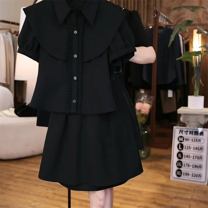 Designer Style Women's Two-piece Set for Spring Autumn 2025 New Loose High-end Style Doll Collar Short Sleeved top and Skirt set
Designer Style Women's Two-piece Set for Spring Autumn 2025 New Loose High-end Style Doll Collar Short Sleeved top and Skirt set