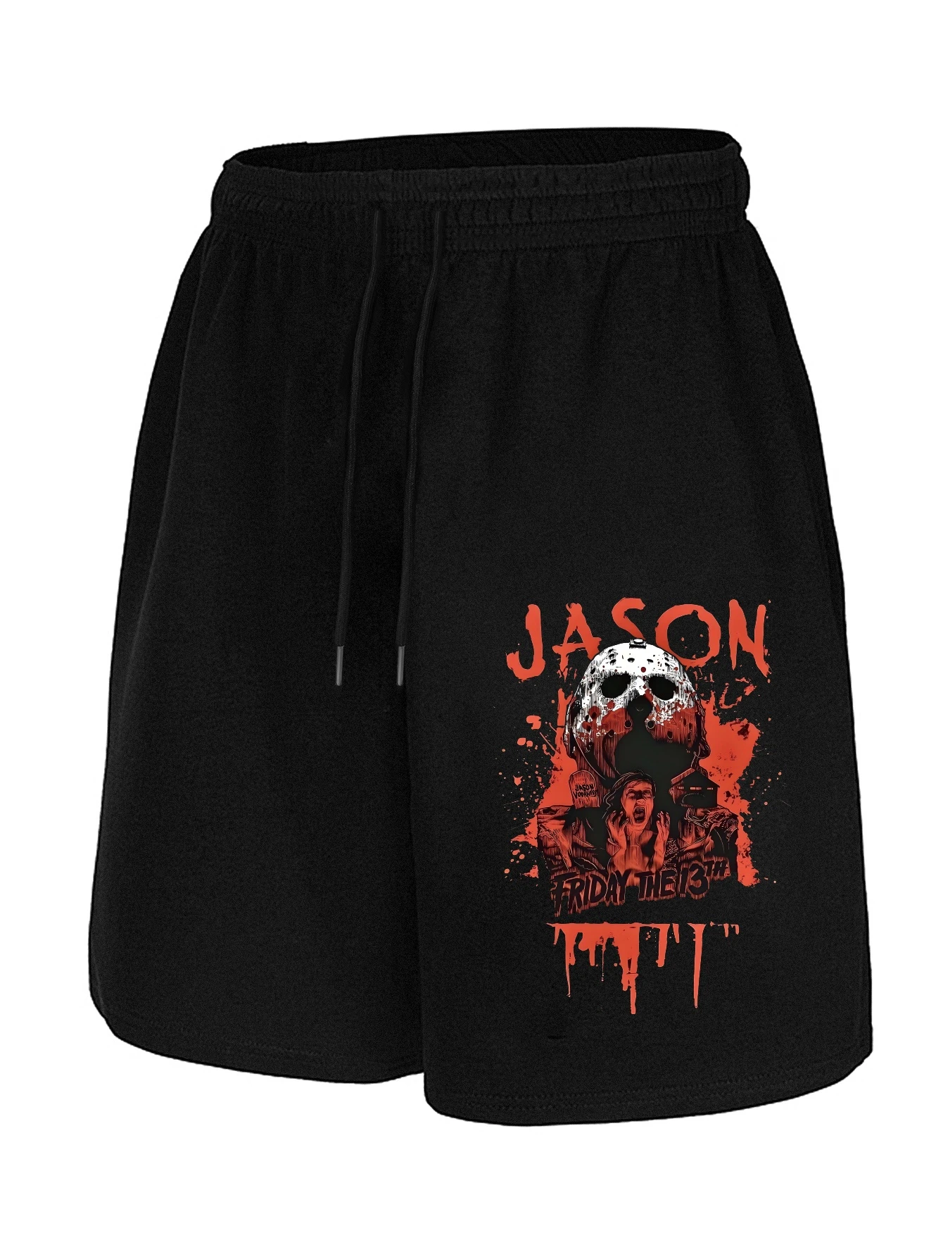 White Mask Black Irregular Black Hole Print Shorts, Casual Shorts, with Pockets and Drawstring, Summer, Outdoor Fitness Sports
White Mask Black Irregular Black Hole Print Shorts, Casual Shorts, with Pockets and Drawstring, Summer, Outdoor Fitness Sports