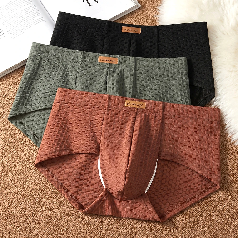 1/3PCS Sexy Waffle Plaid Ice Silk Solid Men's Briefs Summer Breathable Quick-dry Mesh 3D Pouch Lingerie High Elastic Underwear
1/3PCS Sexy Waffle Plaid Ice Silk Solid Men's Briefs Summer Breathable Quick-dry Mesh 3D Pouch Lingerie High Elastic Underwear