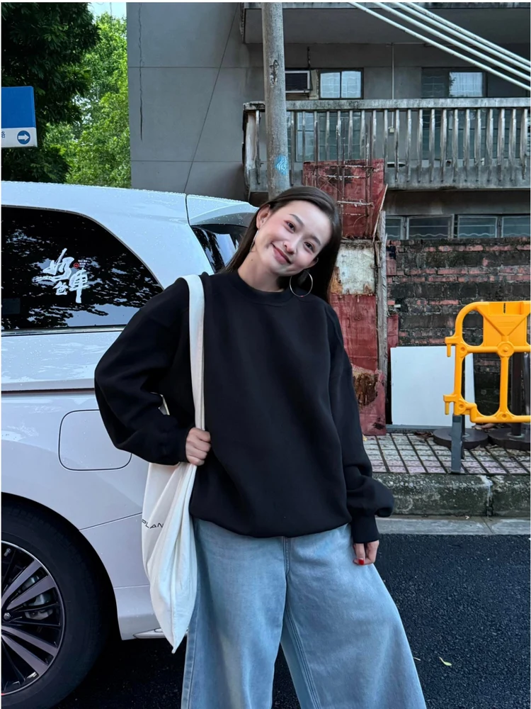 Ретро-свитшот в американском стиле с круглым вырезом, женский, свободный, повседневный, утепленный, из хлопка, с длинными рукавами, модный, цветной
Ретро-свитшот в американском стиле с круглым вырезом, женский, свободный, повседневный, утепленный, из хлопка, с длинными рукавами, модный, цветной