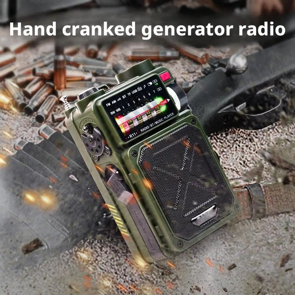 Emergency Radio Earthquake Warning Hand Cranked Generator Radio Outdoor Escape Bands High-tech Multiple Flashlight Function O5N4
Emergency Radio Earthquake Warning Hand Cranked Generator Radio Outdoor Escape Bands High-tech Multiple Flashlight Function O5N4