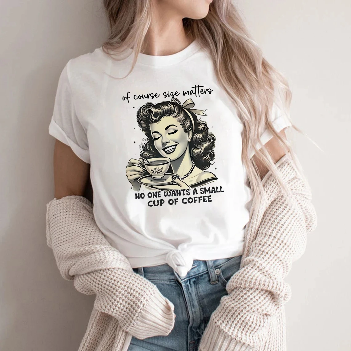 Retro Coffee Girl T Shirt Summer Fashion Printed Ladies T-shirt Casual Short Sleeve Female Clothing Top Tee White T-shirt
Retro Coffee Girl T Shirt Summer Fashion Printed Ladies T-shirt Casual Short Sleeve Female Clothing Top Tee White T-shirt