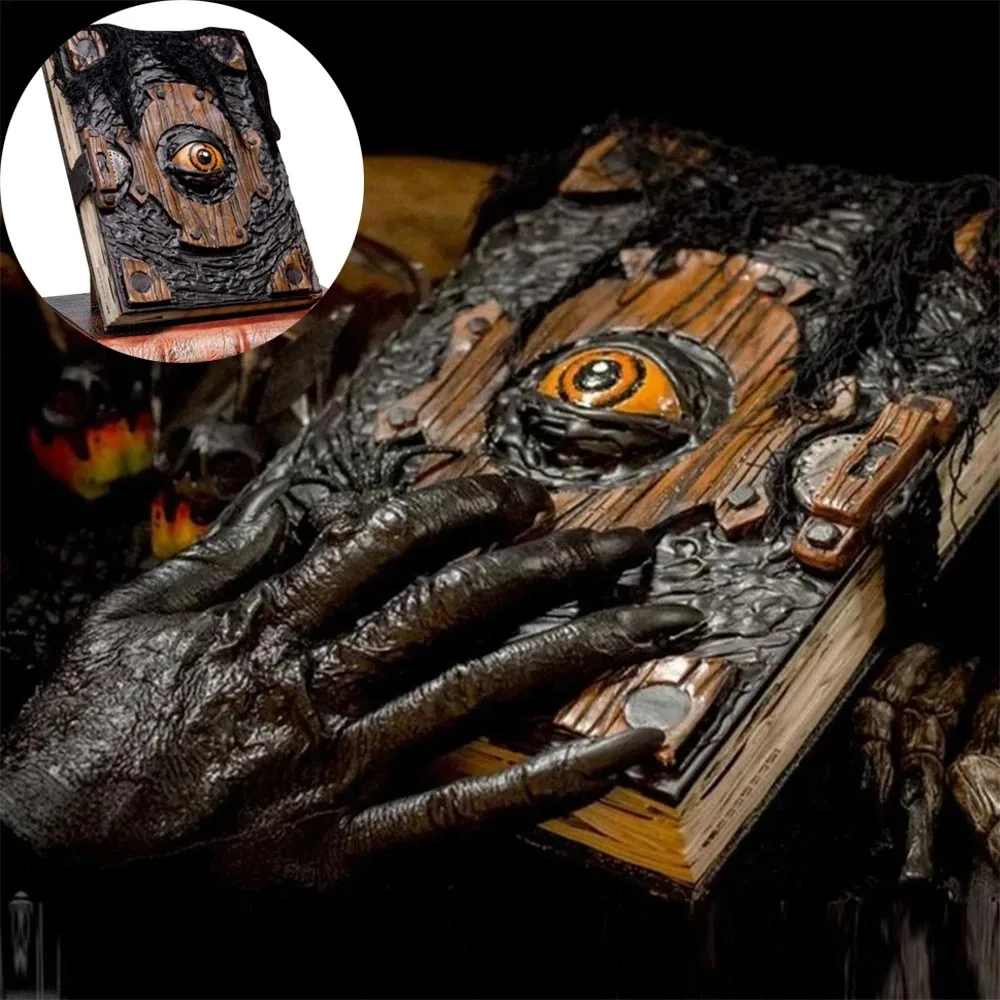 Book Of The Damned Halloween Decor Magic Books Realistic Necronomicon Book Handmade Black Spellbook Spooky Seasonal Prop Of Eyes
Book Of The Damned Halloween Decor Magic Books Realistic Necronomicon Book Handmade Black Spellbook Spooky Seasonal Prop Of Eyes