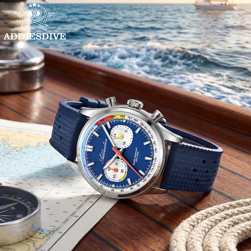 ADDIESDIVE New Men's Watches VK64 Quartz Chronograph Bubble Glass 100m Waterproof Luminous Watch 316L Stainless Steel AD2529
ADDIESDIVE New Men's Watches VK64 Quartz Chronograph Bubble Glass 100m Waterproof Luminous Watch 316L Stainless Steel AD2529