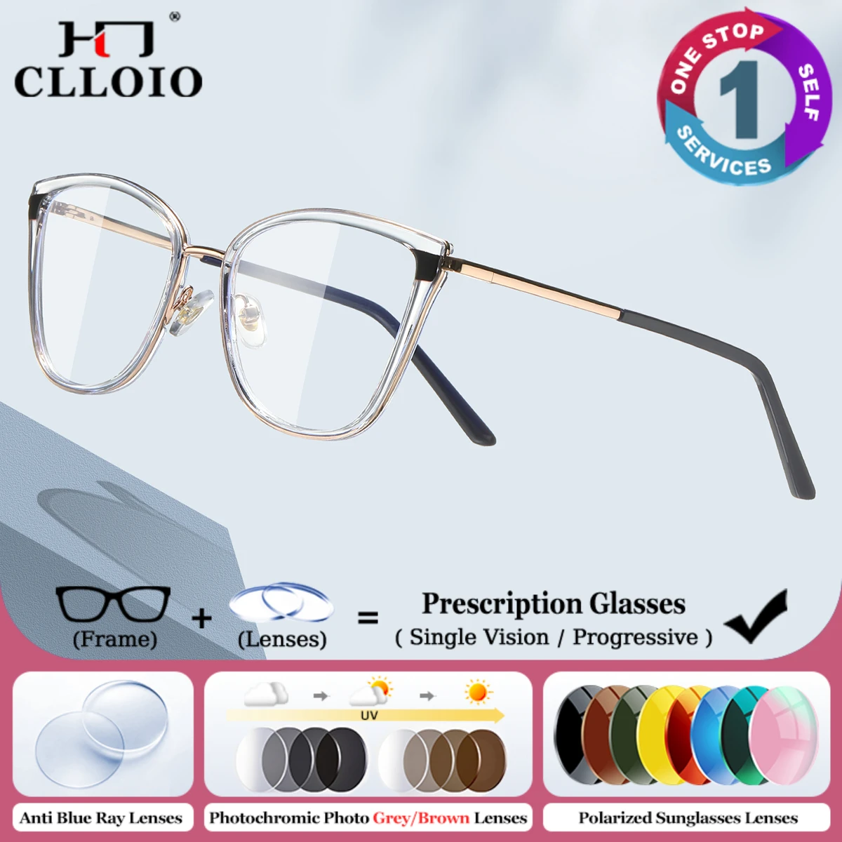 CLLOIO Simple Butterfly Progressive Computer Prescription Glasses Fashion Women's Cat Eye Blue Light Blocking Myopia Eyeglasses
CLLOIO Simple Butterfly Progressive Computer Prescription Glasses Fashion Women's Cat Eye Blue Light Blocking Myopia Eyeglasses