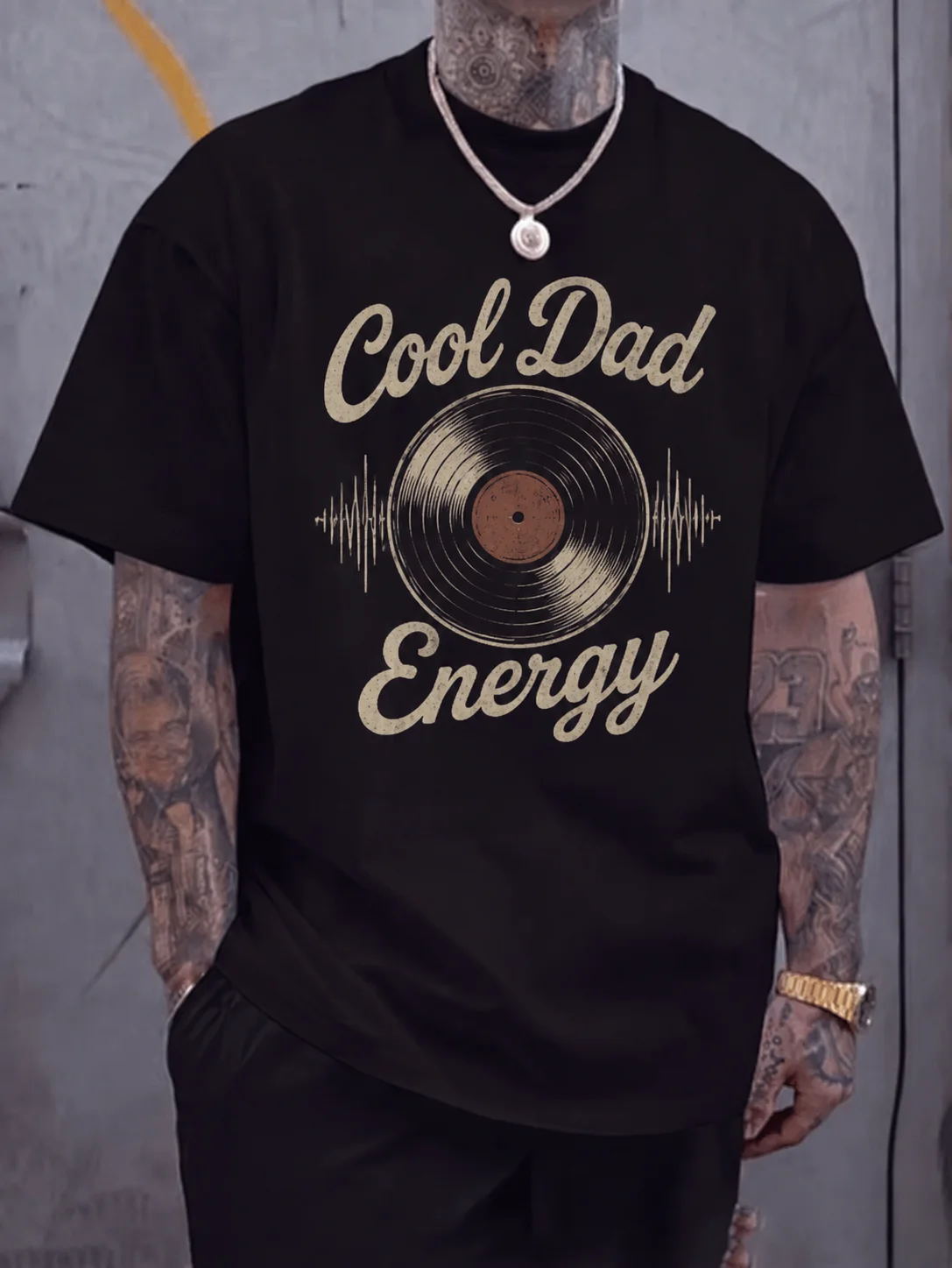 Men Graphic t Shirt Short Sleeve Loose Fit 50% Cotton 50% Polyester Stretch Fabric Retro Vinyl Record Cool Dad Energy Summer
Men Graphic t Shirt Short Sleeve Loose Fit 50% Cotton 50% Polyester Stretch Fabric Retro Vinyl Record Cool Dad Energy Summer