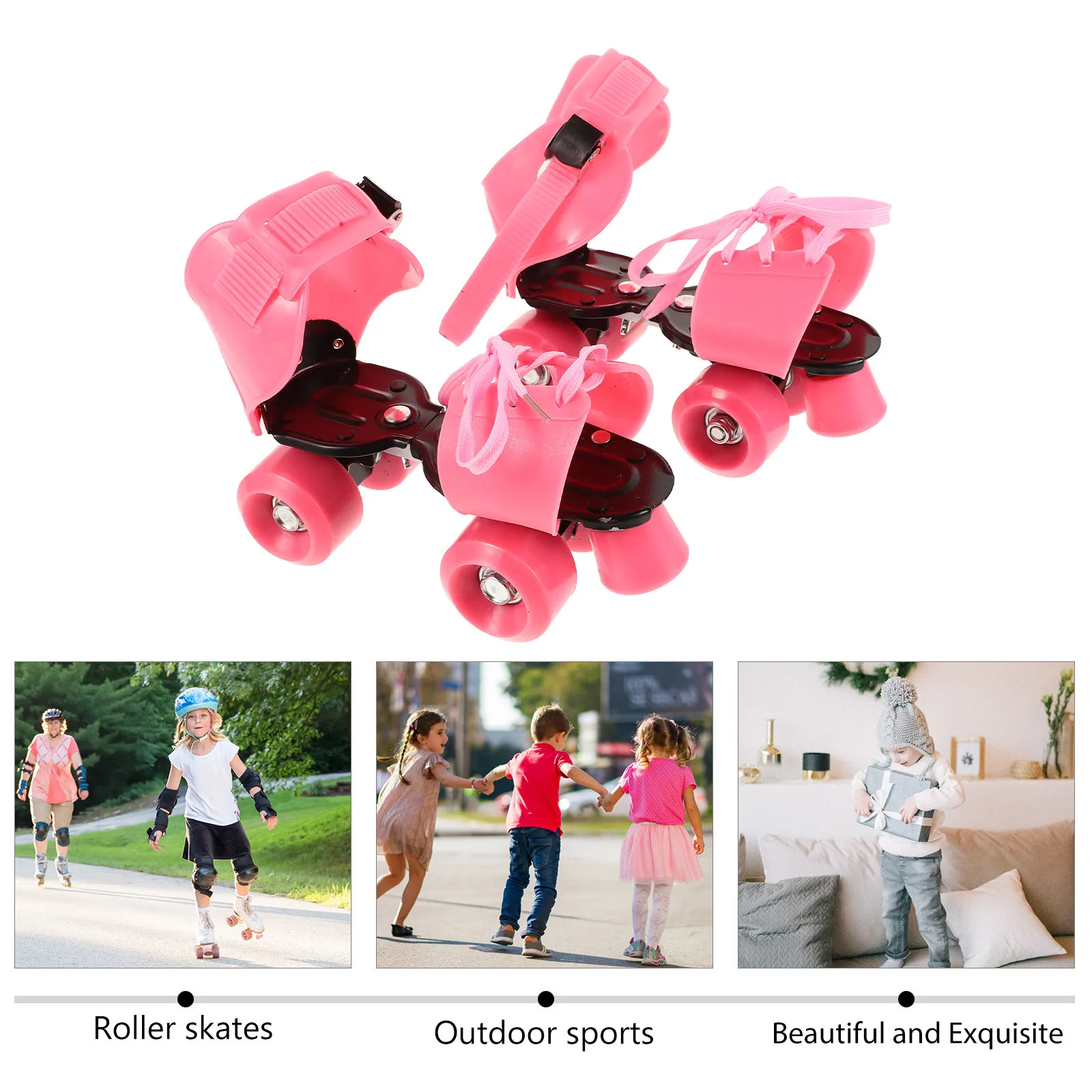 Childrens Quad Roller Skates Adjustable Size Iron Frame Four Wheel Balance Skates for Healthy Active
Childrens Quad Roller Skates Adjustable Size Iron Frame Four Wheel Balance Skates for Healthy Active