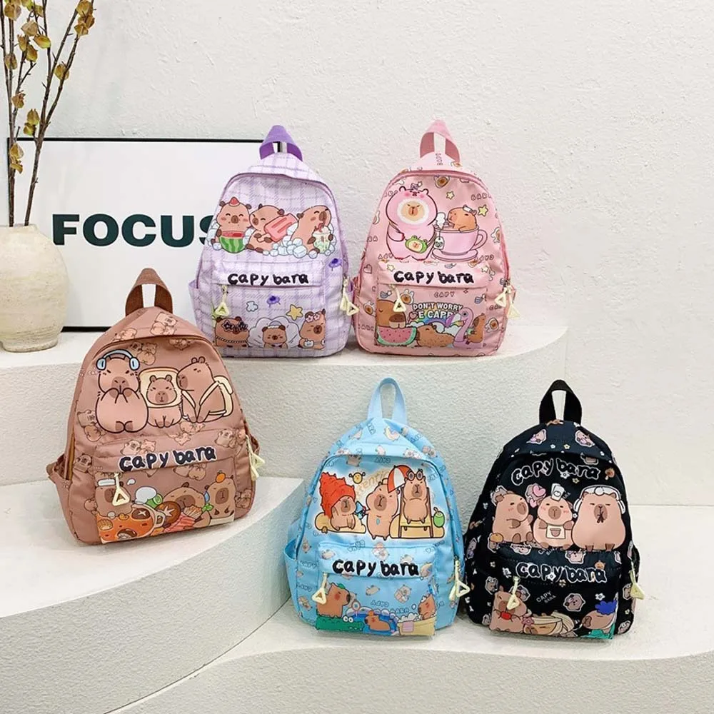 Thickened Capybara Backpack Wide Straps Nylon Cartoon Animal Daypack Multi Functional Foldable Large Capacity School Bag
Thickened Capybara Backpack Wide Straps Nylon Cartoon Animal Daypack Multi Functional Foldable Large Capacity School Bag