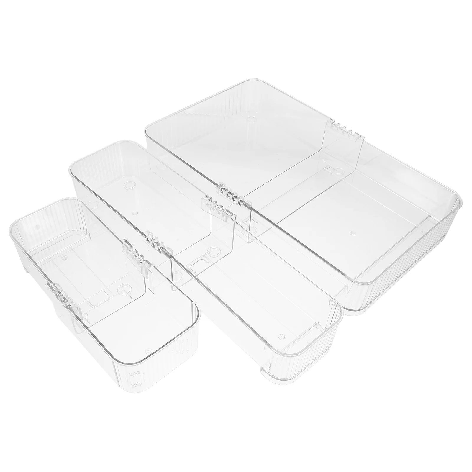 3pcs Clear Drawer Organizers Set Plastic Storage Boxes for Desk Drawers Desktop Organizer Transparent Divider Bins Cutlery
3pcs Clear Drawer Organizers Set Plastic Storage Boxes for Desk Drawers Desktop Organizer Transparent Divider Bins Cutlery
