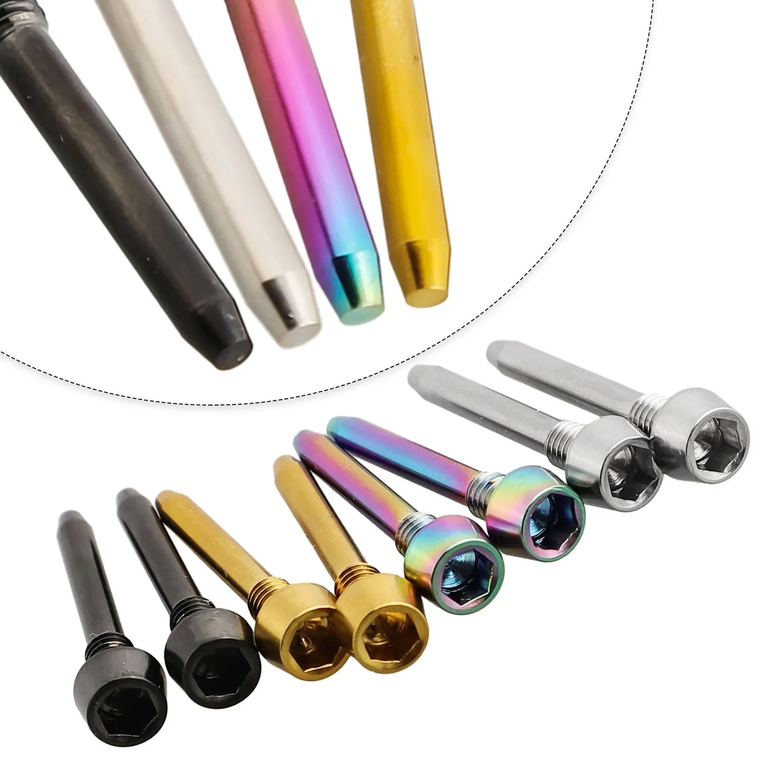 4pcs Bicycle Brake Pad Retaining Pin M4x26mm Titanium Alloy Disc Brake Caliper Bolt Pin Plug Bike Oil Disc Screw Accessories
4pcs Bicycle Brake Pad Retaining Pin M4x26mm Titanium Alloy Disc Brake Caliper Bolt Pin Plug Bike Oil Disc Screw Accessories