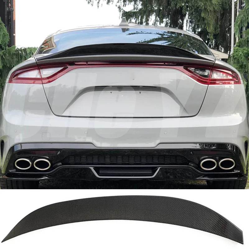Use for KIA K8 Stinger Spoiler Real Glossy Carbon Fiber Rear Wing R Style Sport Accessories Body Kit Stinger Rear Spoiler 14-19
Use for KIA K8 Stinger Spoiler Real Glossy Carbon Fiber Rear Wing R Style Sport Accessories Body Kit Stinger Rear Spoiler 14-19