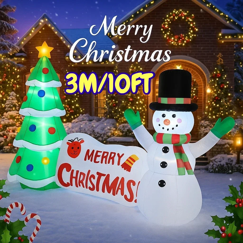 3M/10FT Snowman Christmas Tree Christmas Decor Home Inflatable Toys With LED Lights Yard Xmas Party Diy Decorations Supplies
3M/10FT Snowman Christmas Tree Christmas Decor Home Inflatable Toys With LED Lights Yard Xmas Party Diy Decorations Supplies