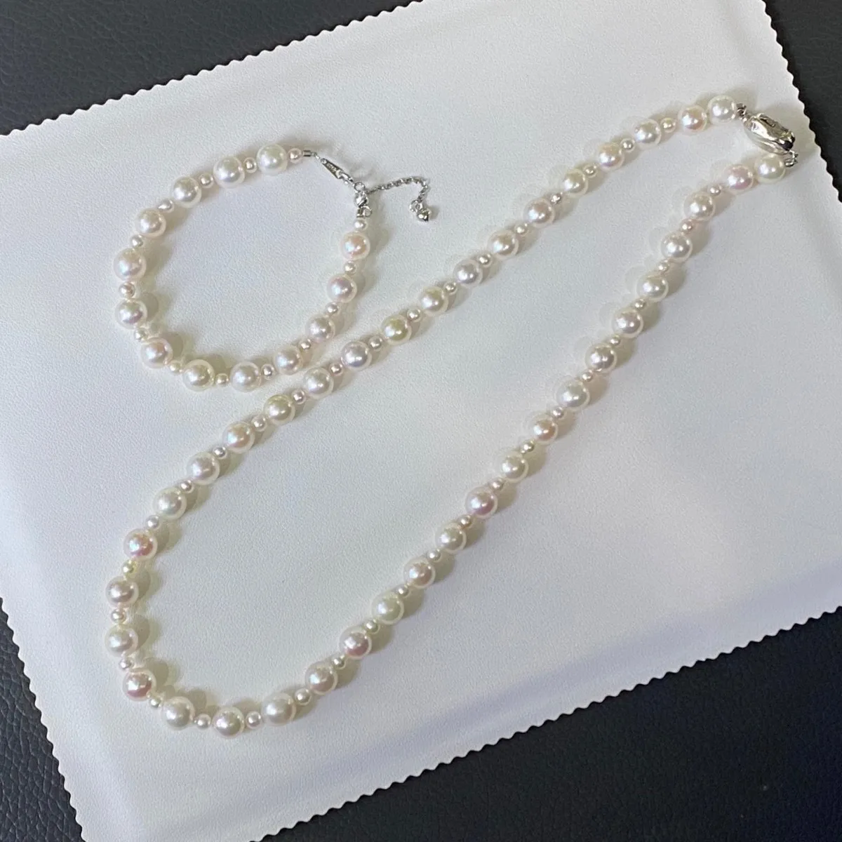 3.5-8.5mm Freshwater Pearl Set Near Round Strong Luster, S925 Silver Clasp Necklace Bracelet
3.5-8.5mm Freshwater Pearl Set Near Round Strong Luster, S925 Silver Clasp Necklace Bracelet