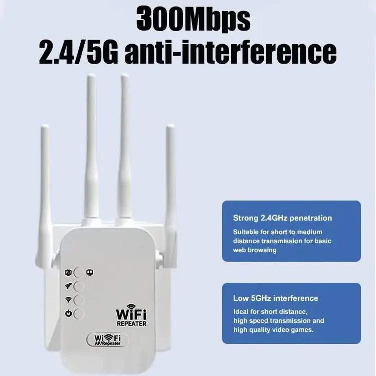 1200Mbps Wifi Amplifier Dual band 5GHz/2.4GHz Repeater Network Expander Range Extender Signal Booster Wireless Wi-Fi Router
1200Mbps Wifi Amplifier Dual band 5GHz/2.4GHz Repeater Network Expander Range Extender Signal Booster Wireless Wi-Fi Router