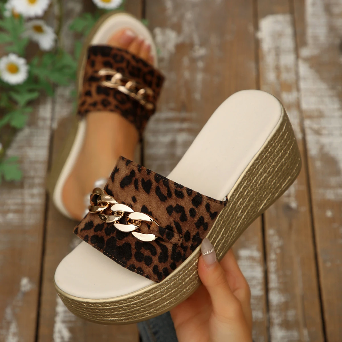 Women Wedge Sandals Leopard Print Design Shoes Summer Peep Toe High Heel Slippers for Women Platform Sandals Roman Slides Women
Women Wedge Sandals Leopard Print Design Shoes Summer Peep Toe High Heel Slippers for Women Platform Sandals Roman Slides Women