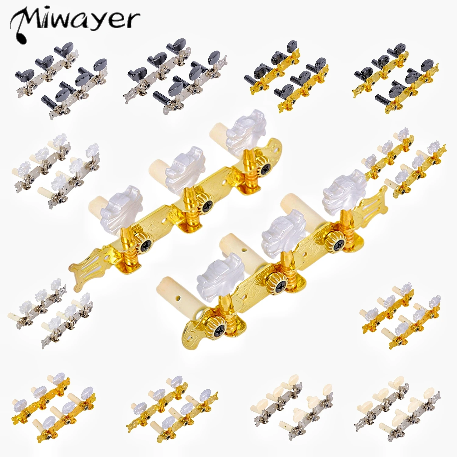 Miwayer High Quality String Tuning Pegs Chrome Plated Machine Heads Tuning Keys Tuners Single Hole for Classical Guitar
Miwayer High Quality String Tuning Pegs Chrome Plated Machine Heads Tuning Keys Tuners Single Hole for Classical Guitar