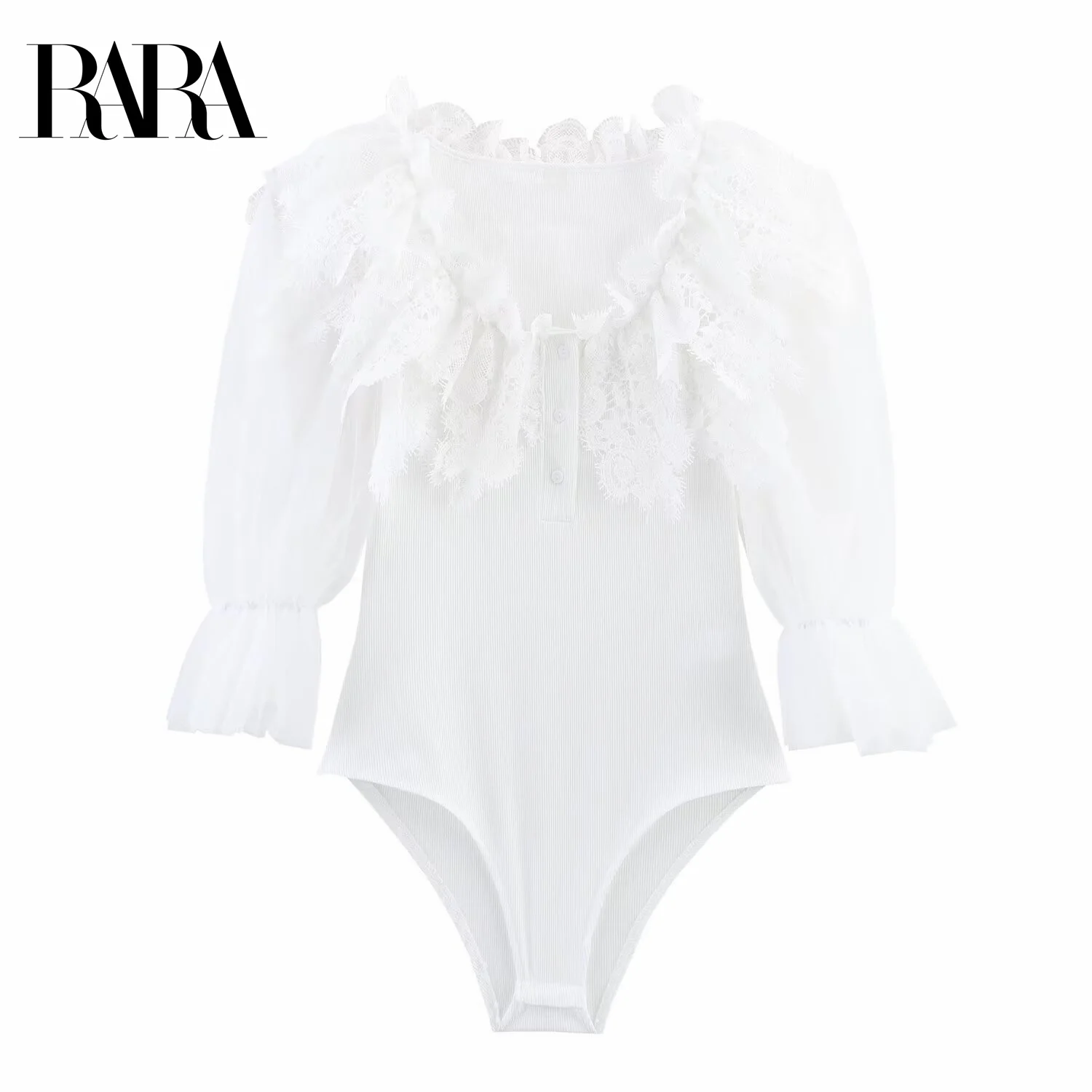 RARA2025 New Summer Women's Casual Simple Versatile Design Lace Half-open Collar Long-sleeved Round Neck Jumpsuit
RARA2025 New Summer Women's Casual Simple Versatile Design Lace Half-open Collar Long-sleeved Round Neck Jumpsuit