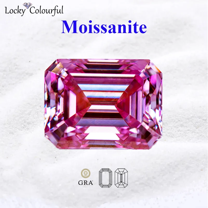 Moissanite Emerald Cut Sakura Pink Color VVS1 Charms Beads for DIY Jewelry Making Necklace Rings Materials with GRA Certificate
Moissanite Emerald Cut Sakura Pink Color VVS1 Charms Beads for DIY Jewelry Making Necklace Rings Materials with GRA Certificate