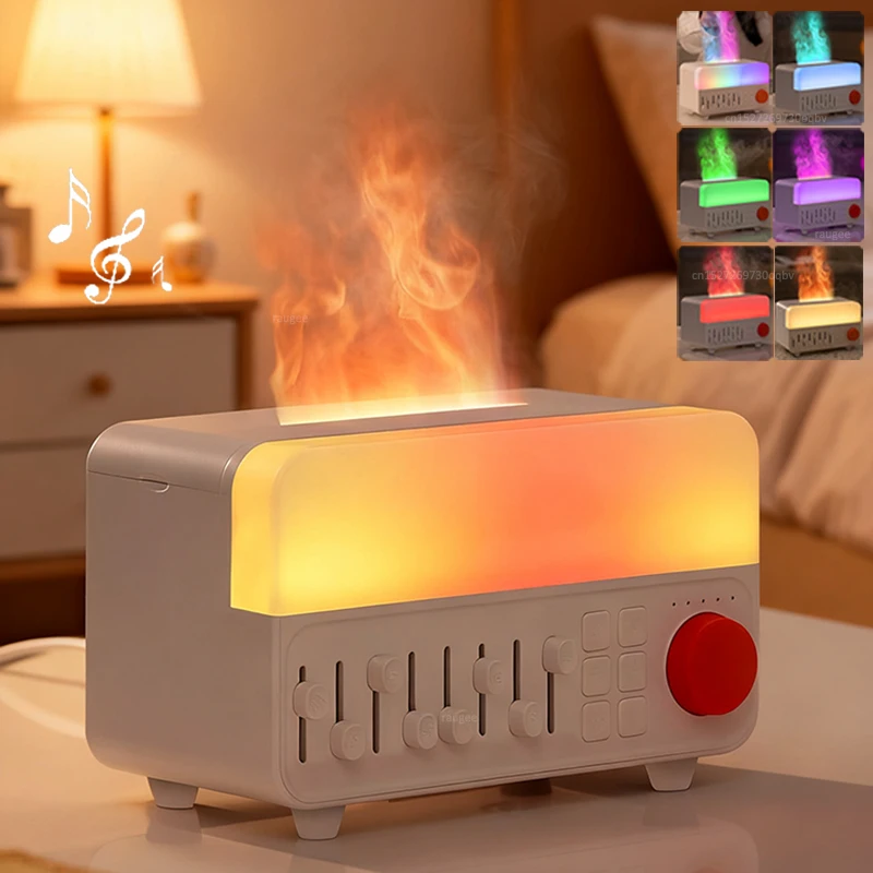 Flame Humidifier Aroma Diffuser Home Essential Oil Diffuser Aromatherapy Fragrance Diffuser with White Noise Colorful Night Lamp
Flame Humidifier Aroma Diffuser Home Essential Oil Diffuser Aromatherapy Fragrance Diffuser with White Noise Colorful Night Lamp