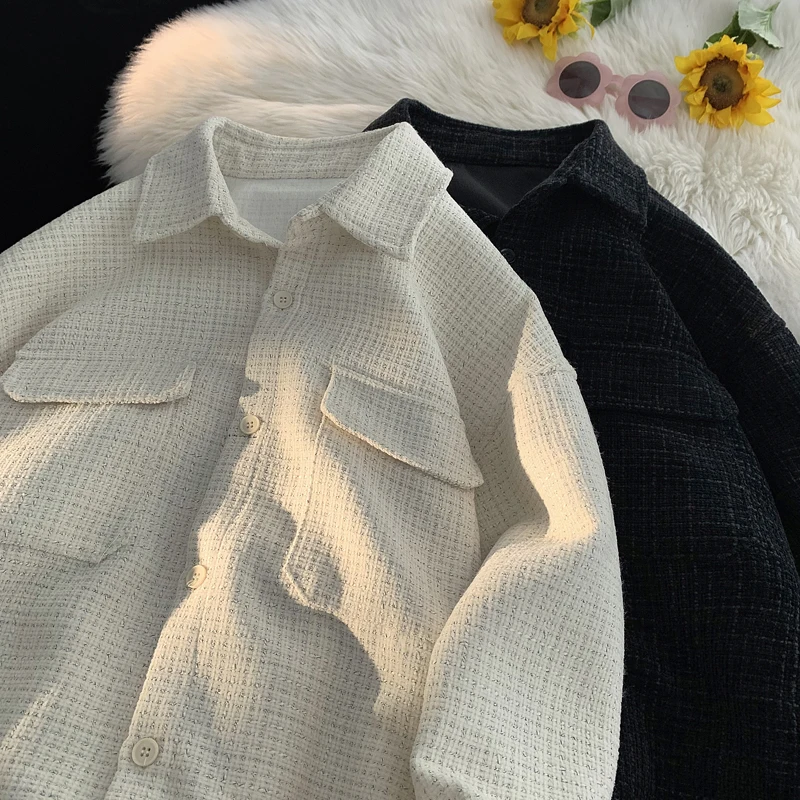 Casual Loose Men's Spring Autumn Jacket Luxury Woolen Coat Button Decorated Iron Free Youth Fashion Breathable Long Sleeve Coat
Casual Loose Men's Spring Autumn Jacket Luxury Woolen Coat Button Decorated Iron Free Youth Fashion Breathable Long Sleeve Coat