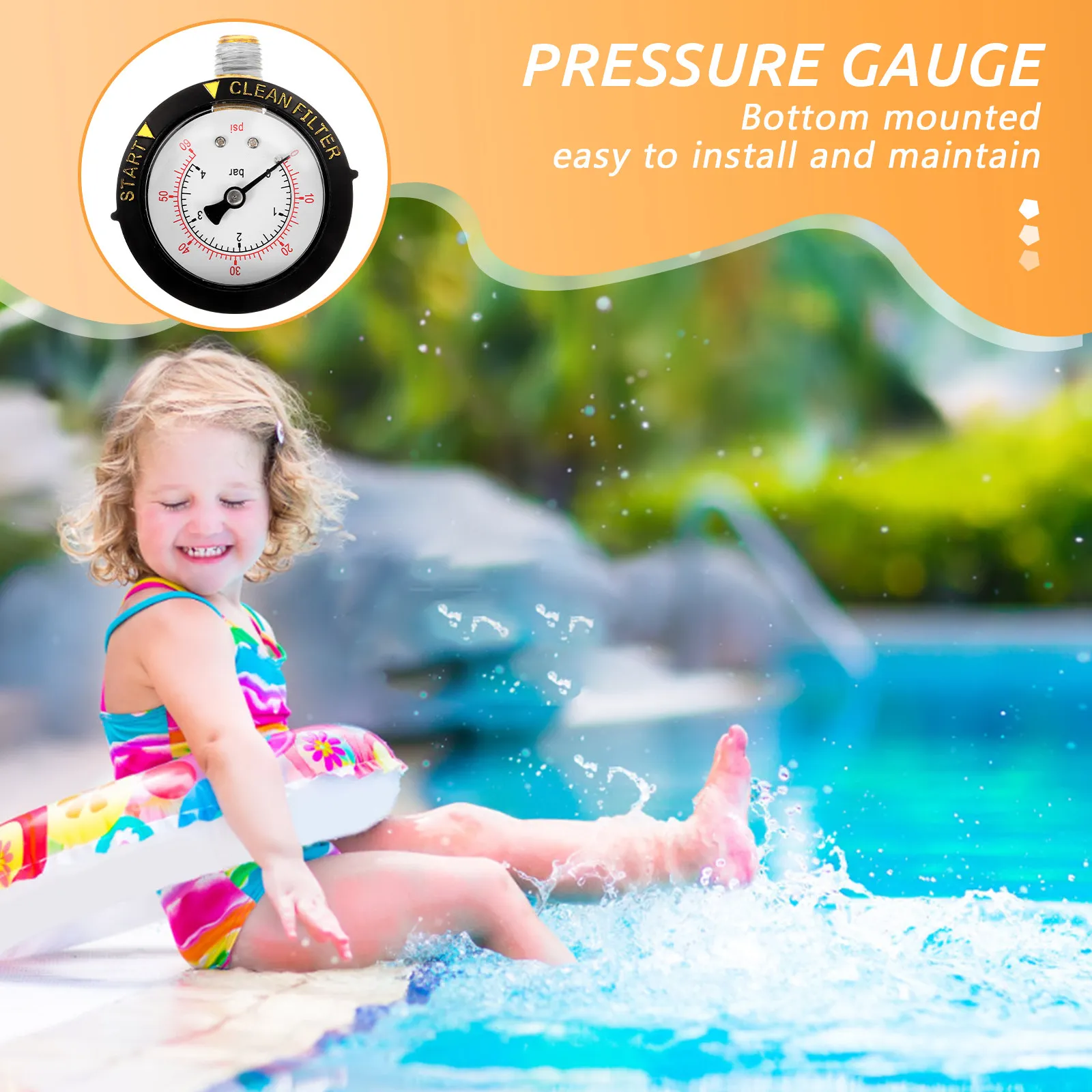 Pressure Gauge Professional Water Test For Swimming Pool Fish Tank Outdoor Home Use Durable Lightweight
Pressure Gauge Professional Water Test For Swimming Pool Fish Tank Outdoor Home Use Durable Lightweight