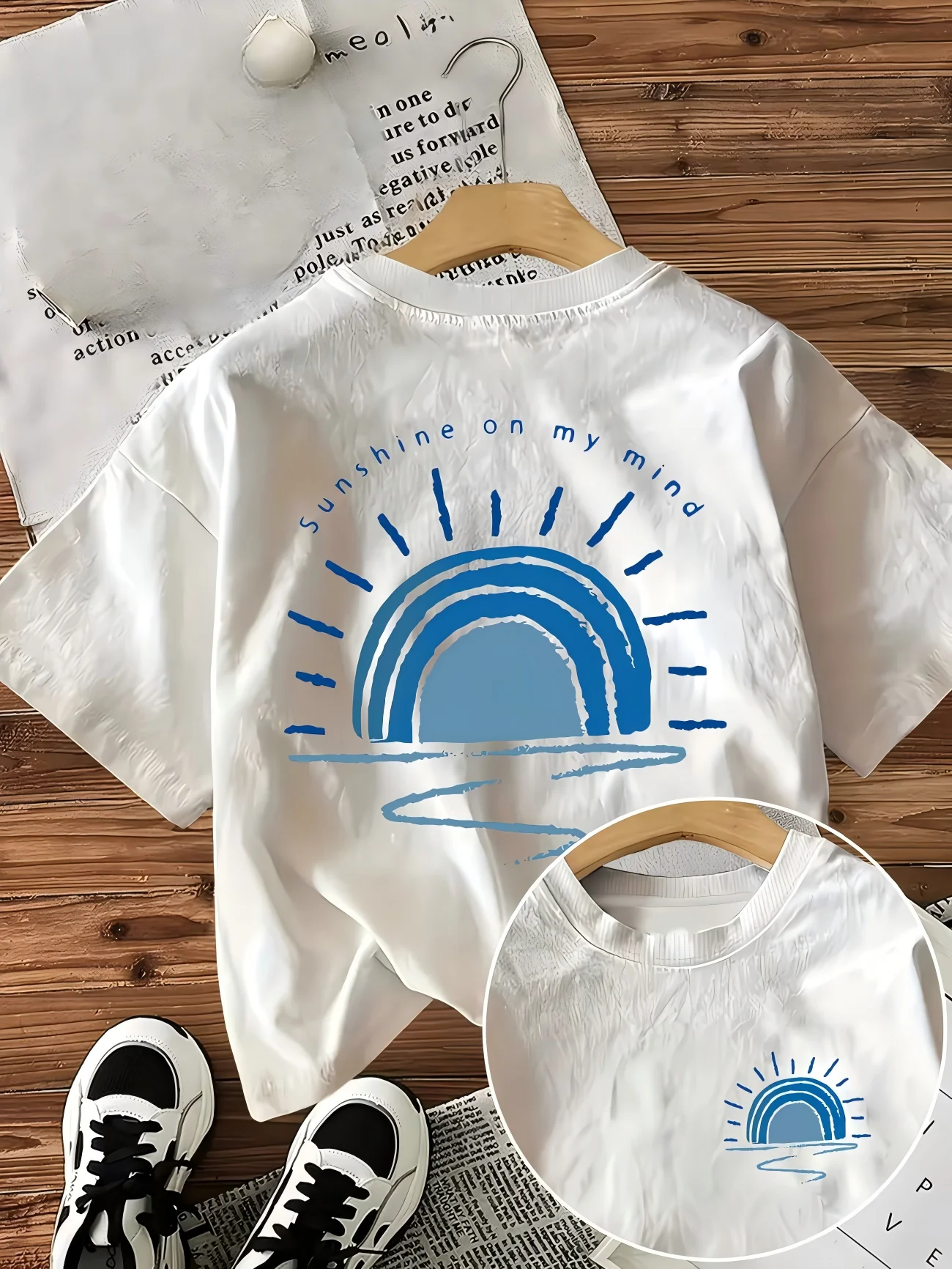 Summer Beach Vibes T-Shirt Women Sunshine On My Mind Letter Print Graphic Tee Sun Ocean Pattern Short Sleeve Casual White Tops
Summer Beach Vibes T-Shirt Women Sunshine On My Mind Letter Print Graphic Tee Sun Ocean Pattern Short Sleeve Casual White Tops