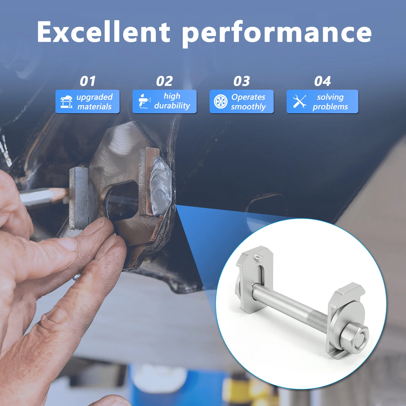 Camber/Caster Adjustment Bolts Kit For 2009-2024 F150 2010-2014 Raptor, 2007-2017 Expedition, 2006-2008 Mark LT, 86252
Camber/Caster Adjustment Bolts Kit For 2009-2024 F150 2010-2014 Raptor, 2007-2017 Expedition, 2006-2008 Mark LT, 86252